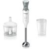 Bosch Elettrodomestici Bosch ErgoMixx Hand Blender - Frullatore a Immersione Portatile, 600 W, 12 Velocità, Lama a 4 Ali, Bicchiere Graduato, Mini Tritatutto, Accessorio per Puré ProPuree e Frusta in Acciaio Inox