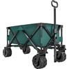 Outsunny Carrello da Giardino Carico max 70kg con Maniglia Telescopica, in Metallo e Tessuto Oxford, 108x55 cm, Verde|Aosom