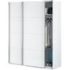 LBSIGN Armadio Guardaroba 2 Ante Scorrevoli 150x60x200 Bianco Opaco Morgan