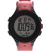 Timex Orologio unisex Ironman T200 da 42 mm, cinturino in silicone rosso, quadrante digitale, cassa nera TW5M62300