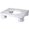 Qvant 6050K | Base per lavatrice con 4 piedini regolabili in altezza e ruote | Colore : Bianca