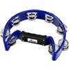 XDrum Tamburello A Mano Forma Mezzaluna (Tambourine, 16 Coppie Di Jingle In Acciaio Cromato, Plastica) Blu