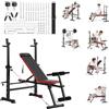 VEVOR Set di Panche per Pesi, Panca per Allenamento Regolabile 272,1 kg, Panca per Esercizi Sit Up per Allenamento Completo Corpo in Palestra Casa, Panca Piana con Piegatura Regolazione Rapida