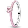 PANDORA Anello da donna in argento Chakra rosa 193088C02, 58/18,5, Argento sterling, Cristallo