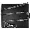 ROAMLITE Portafogli da Uomo in Pelle - con Porta Carte di Credito e Catena per Cintura da 43cm - 4 Comparti per Tessere - Porta Monete Ottima Idea Regalo per Uomo RL506KX (Nero CON SCATOLA)