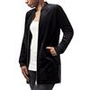 Urban Classics Giacca Lunga da Donna in Velluto, Nero (Black 7), S
