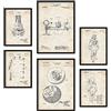 Nacnic Set di 6 poster di brevetti Astronauta. Poster con illustrazioni di brevetti retrò per la tua casa. Decorazione interna in stile vintage. Dimensioni A4 e A3. Senza cornice.