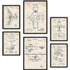 Nacnic Set di 6 poster di brevetti Aereo. Poster con illustrazioni di brevetti retrò per la tua casa. Decorazione interna in stile vintage. Dimensioni A4 e A3. Senza cornice.