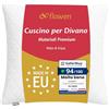 Flowen Cuscino per Letto e Divano 80x80 Imbottitura Cuscini 1 pezzo Interno Decorativo Quadrato Morbido con Federa Trapuntata Bianca Anallergici Antiacaro Arredo Casa Salotto Letto Sfoderabile e Lavabile