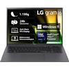 LG 2024 LG Gram Notebook 16 pollici - 1199g Intel Core Ultra7 Laptop (32 GB RAM, 2 TB Dual SSD, durata della batteria 24 ore, display IPS antiriflesso Win 11 Home) - grigio