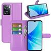 BOCTECH Cover per OPPO A57S / A57 4G, Custodia a Libro Portafoglio in Pelle PU e Silione Morbido con Porta Carte, Magnetica e Supporto Flip Case Antiurto per OPPO A57S / A57 4G, Viola