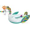 Bestway Isola Gigante Fashion Unicorno Fantasy (590x404cm) Gonfiabile Adatto per 6 posti Art. 43228 - Confezione Da 1 Pezzo