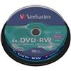 Verbatim - Scatola 10 DVD-RW - serigrafato - 43552 - 4,7GB (unità vendita 1 pz.)