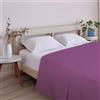 ECOMMERC3 Lenzuolo sopra letto 105 cm misto cotone | Viola | 50% Cotone, 50% Poliestere - tocco morbido - 144 fili - comfort in ogni stagione - Qualità spagnola