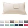 ECOMMERC3 Federa per cuscino per letto 150 cm misto cotone | Beige