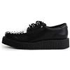 T.U.K Anarchic Creeper by Scarpe in Pelle da Uomo e da Donna - Colore Black Leather White Interlace - Gothic to Punkrock - Creepers da Bordello - Scarpe con Zeppa Allacciata - Misura EU38