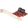 StarTech.com StarTech.com Scheda PCIe SATA - Scheda di Espansione PCIe SATA a 4 porte 6 Gbps - Staffa a Profilo Basso/Alto - ASM1062 senza RAID - Convertitore PCI Express SATA per SSD/HDD (4P6G-PCIE-SATA-CARD) - Storage controller - SATA 6Gb/s - profilo …