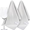 VIVOTE Panno in microfibra per lucidare il vetro, lenti, bicchieri da vino, in acciaio inox, gioielli, grandi panni per la pulizia delle finestre, grigio chiaro, 51 x 70 cm, 2 pezzi