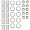 Sarini Portalampada E14 da 10 Pezzi, portalampada a Vite Edison per Lampadina a LED, portalampada con Guscio in plastica Isolante 250V 2A Portalampada con Attacco a Sospensione (Bianco)