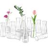 Glasseam Piccoli Vasi Per La Decorazione Della Tavola, Set Di 12 Vasi Moderni Trasparenti, Vaso Minimalisti Per Centrotavola Di Nozze, Vaso Di Vetro Decorativi Per Fiori Per Sala Da Pranzo