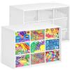 TOWEBOORY 2 Pezzi Mini Cassettiera Portaoggetti, Contenitore Portaoggetti con 9 Cassetti Porta Organizer Cassettini da Scrivania Porta Minuteria Plastica per Riporre Gioielli, spille, Piccole Parti (Bianco)