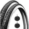 ECOVELO Deestone EBA24BXD 2 CAMERE + 2 COPERTONI Bianco-Nero Stradale City Bike 24 X 1 3/8 (37-540)