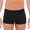 Hom Max Boxer Briefs Intimo, Micro Motif Blanc Imprimé Sur Fond Noir, L Uomo