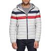 Tommy Hilfiger Water Resistant Ultra Loft Filled Hooded Puffer Jacket Cappotto Alternativo in Piuma, Combinazione di Ghiaccio, XL Uomo