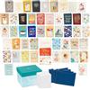 Hallmark All Occasion - Set di biglietti di auguri vuoti assortiti con organizer per biglietti (confezione da 100) - Compleanno, ringraziamento, congratulazioni, matrimonio, bambino, pensando a te,