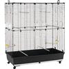 Ferplast Voliera per Uccelli PLANETA LARGE Gabbia per Uccelli, Canarini, Bengalini, Cocorite, Inseparabili, in Metallo, Accessori inclusi Ruote Posatoi Mangiatoie Girevoli, 118 x 59 x h 135 cm.