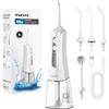 WAFLOO Idropulsore per denti senza fili: irrigatore orale 8 punte a getto 4 modalità portatile, serbatoio da 300 ml, ricaricabile tramite USB, IPX7, idrofilo interdentale impermeabile per adulti per