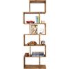 Kare Design Scaffale Authentico Zick Zack, Marrone, 60x180cm, Legno Massello, Divisorio, Libreria