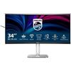 Philips Monitor 34" 2K 1440p 5000 SERIES Curvo WQHD Black e Silver 34B2U5600C 00