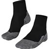 FALKE TK5 Wander Cool Short M Sso lyocell filo funzionale sottili antivesciche 1 paio, Calzini da escursionismo Uomo, Nero Black-Mix 3010, 42-43