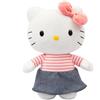 GIOCHI PREZIOSI S.P.A. Giochi Preziosi Hello Kitty Peluche 30 cm Tutina Rosa Fiocco Rosso Maglia A Righe 3+