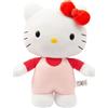 GIOCHI PREZIOSI S.P.A. Giochi Preziosi Hello Kitty Peluche Morbido 30 cm con Gonna in Jeans Fiocco Rosa e Maglia A Righe