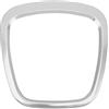 Generic SanSixi Cromo Auto Styling Volante Centro Logo Coperture Adesivi Trim Compatibile per Audi A3 8P S3 A4 B6 B7 A5 A6 Q5 Q7 Interni Accessori (Argento)