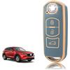 TOOMUME Cover Chiave TPU, Custodia Chiave Adatto per Mazda 2/3/6 M2 M3 M6 CX3 CX4 CX5 CX6 CX7 CX8 CX9 CX30 CX60 MX5 MX30 Atenza Axela, Copri Chiavi Guscio Chiave Auto Telecomando - Smart Key