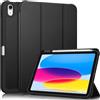 FINTIE Custodia per iPad (A16) 11ª Generazione 11 (2025)/iPad 10ª Generazione 10.9 (2022) con Portapenne - Sottile Leggero Cover Posteriore in Morbido TPU con Auto Sveglia/Sonno, Nero