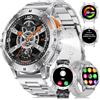 DREMAC Smartwatch Uomo con Torcia, Chiamate Bluetooth e Assistente Vocale, 530mAh, 1,43 AMOLED Smartwatch Militare con 3 Cinturini, SpO2/Cardiofrequenzimetro/5ATM Impermeabile Android iOS Argento