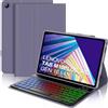 WINCHKING Tastiera per Lenovo Tab M10 Plus (3rd Gen), 7 funzioni di retroilluminazione, Custodia per 10.61 TB-125FU/TB-128FU/TB-128XU, Tastiera Italiano Slim Bluetooth Rimovibile Magnetica, Viola lavanda