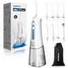 WAFLOO Idropulsore per denti senza fili: irrigatore orale 8 punte a getto 4 modalità portatile, serbatoio da 300 ml, ricaricabile tramite USB, IPX7, idrofilo interdentale impermeabile per adulti per