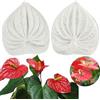 MINFEIDMS Anthurium Andraeanum - Stampo in silicone a forma di fiore di anthurium, petalo di anthurium, fondente, cioccolato, decorazione per torte e cupcake, pasta di gomma e argilla polimerica