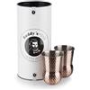 Buddy´s Bar Buddy's Bar - 2 Julep Cup, 2 Tazze da Cocktail da 400 ml con Effetto martellato, Tazze in Acciaio Inossidabile di Alta qualità, Effetto martellato, Confezione Regalo, Set da 2, Rame Antico
