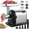 AAOBOSI Tritacarne Elettrico AOBOSI 3-In-1 Tritacarne Con 3 Dischi Di Macinazione In Acciaio Inox, 1 Kubbe e 3 Tubi Per Insaccati. Calibro 12 e motore [3000w Max], tritacarne Elettrico Professionale Con Lame.