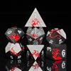 HNCCESG Set di dadi in metallo per DND D&D, per D&D Dungeons and Dragons, TTRPG, dadi in metallo con scatola di dadi a forma di drago (drago nero rosso)