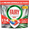 Fairy Platinum Plus 114 pastiglie per lavastoviglie, limone, la nostra migliore pulizia per una pulizia pulita come nuova, rimuove l'opacità e previene il calcare