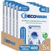 DECOWASH Detersivo in Fogli per Lavatrice (Fino a 400 Usi) Ecologico, Ipoallergenico, Senza Plastica, Sapone in Fogli per Bucato Pulito e Morbido, Perfetto per Viaggio, Bimbi e Pelli Sensibili, Frgranza Fresca