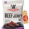 Viking Bites Beef Jerky Teriyaki 400 g (8 x 50 g) - Manzo essiccato - Snack a base di carne con alto contenuto proteico