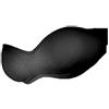 GIOS Reggiseno Fascia con Coppe in Doppio Tessuto di Cotone Art. 704 (TG. 5 CIRCON. Sottoseno 83/87, Nero)